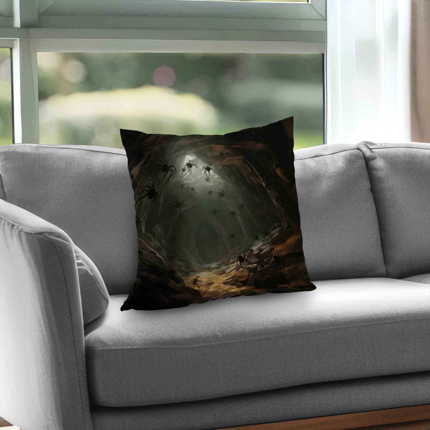 Eight legs of terror - Throw pillow - Print on demand