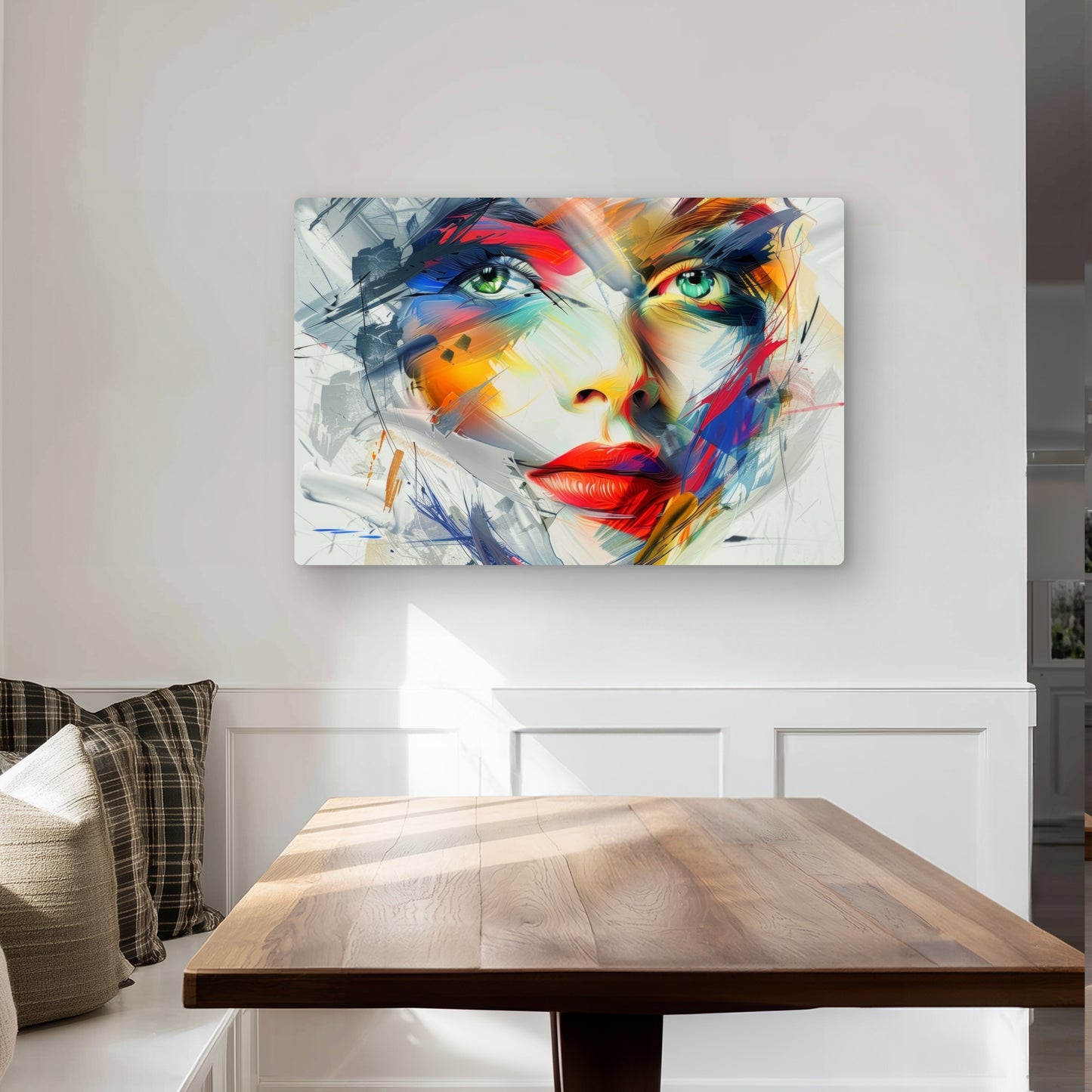 Abstract Look - Yellow Metal Print for Stylish Home Decor