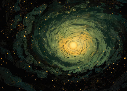 Swirling Gases Black Indoor/Outdoor Door Mat | Home Decor