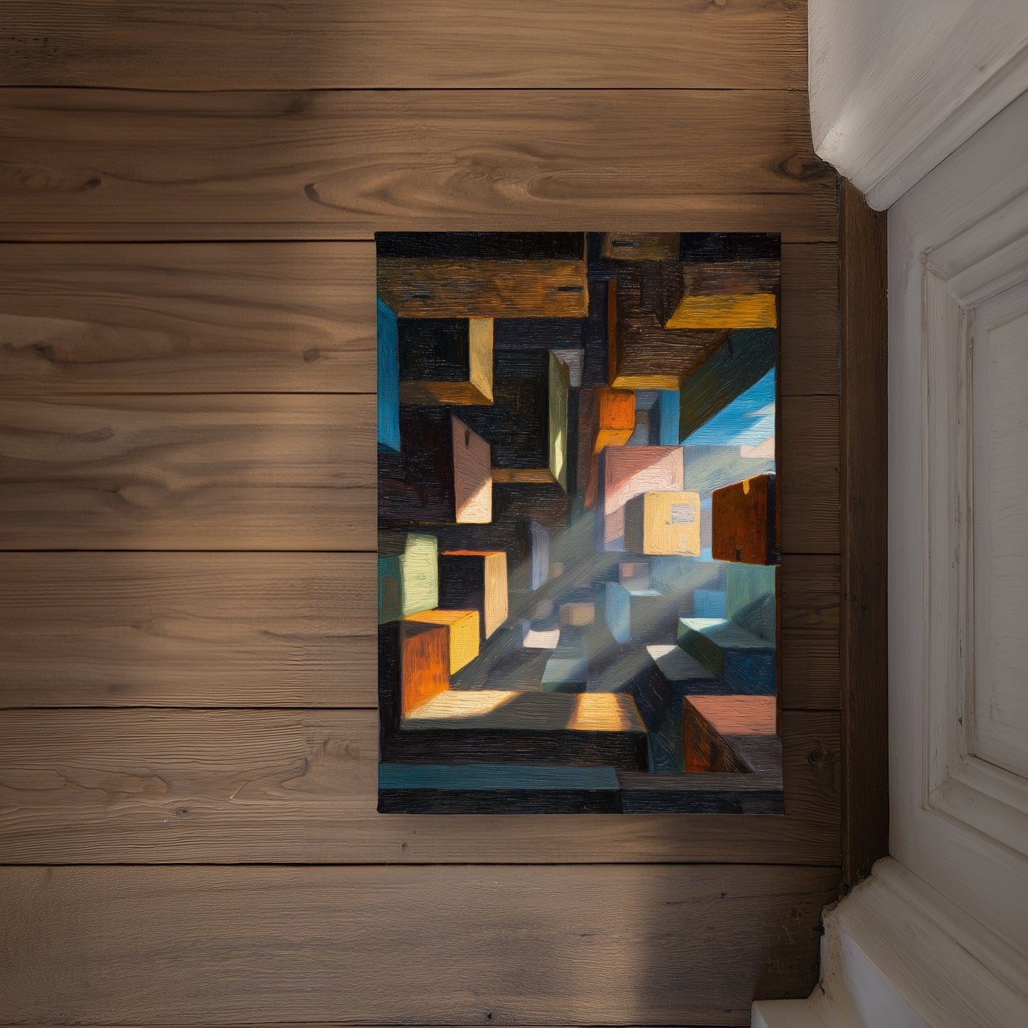 Boxed up Yellow Indoor Outdoor Door Mat - Decor Essential