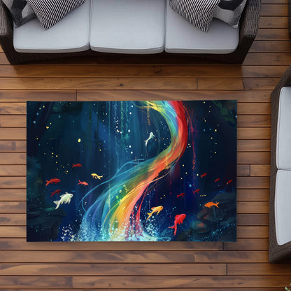 Swirl Blue Outdoor Area Rug - Stylish Home Decor Accent