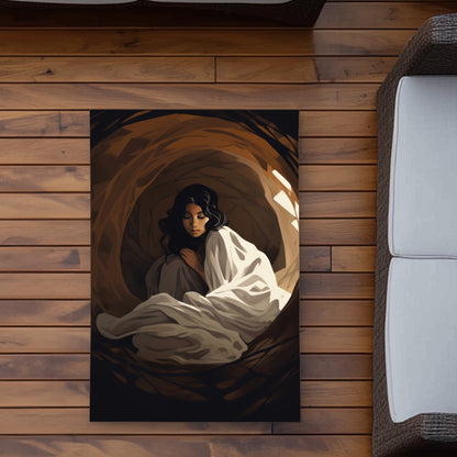 Warm embrace - Beige Outdoor Area Rug for Home Decor