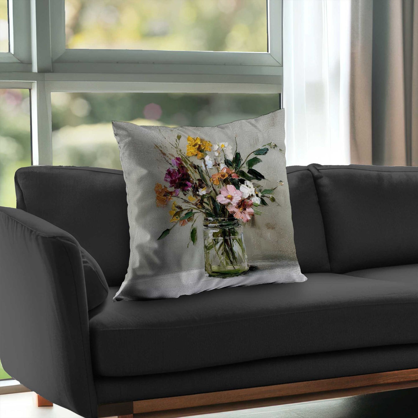 Still Life Poly Twill Throw Pillow - Home Decor Accent