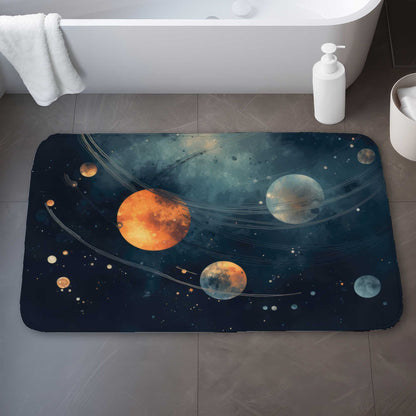 Deep Exploration Orange Bath Mat | Stylish Home Decor