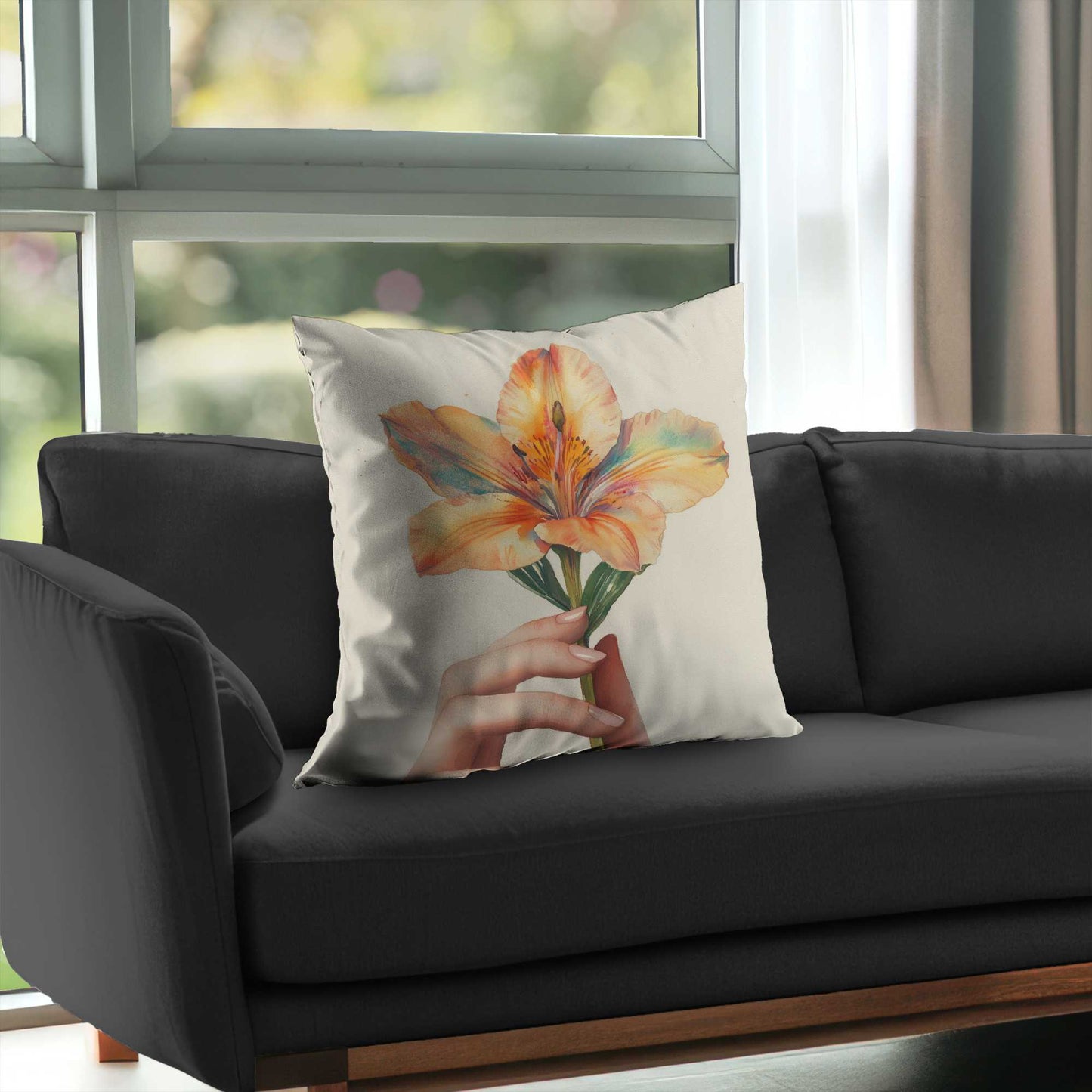 Coussin décoratif Ahold en sergé de polyester - Accessoire de décoration élégant pour la maison
