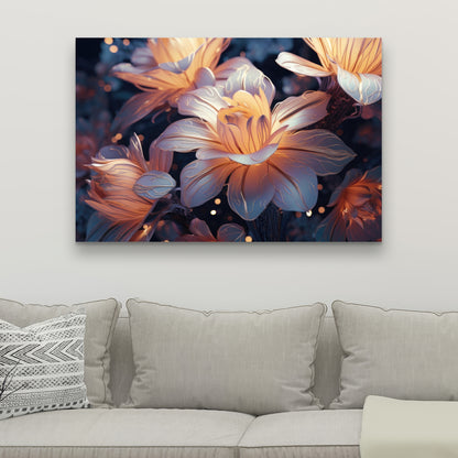 Pixie Flowers - White Canvas Home Decor for Elegant Spaces