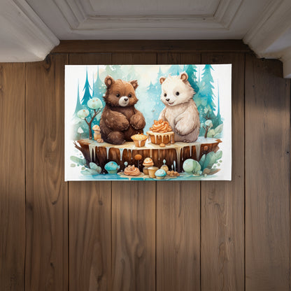 The dessert Turquoise Indoor Outdoor Door Mat - Home Decor