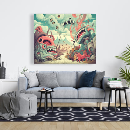 Unimaginable Coral Canvas - Stunning Home Decor Artwork