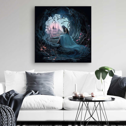 Morose Cave - Pink Canvas Home Decor for Elegant Spaces