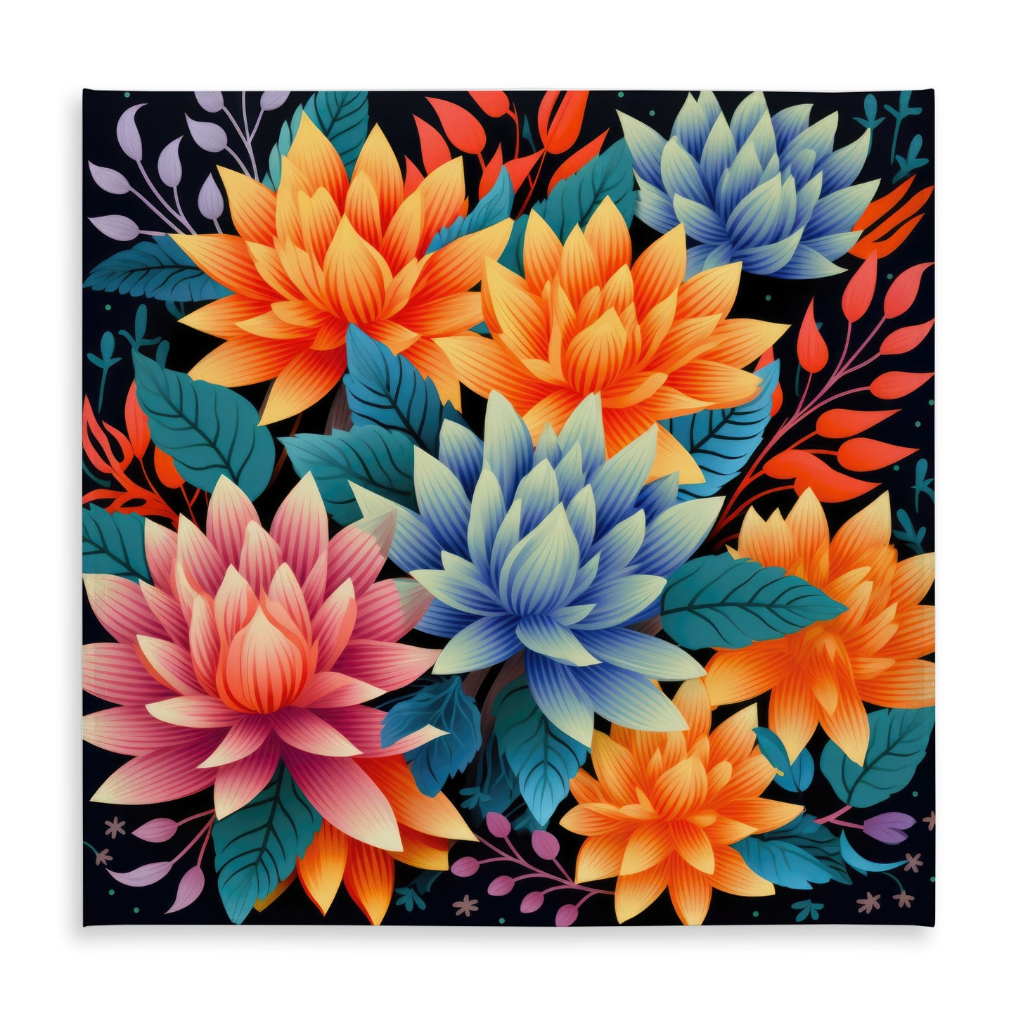 Color bouquet Orange Tablecloth for Indoor Outdoor Decor