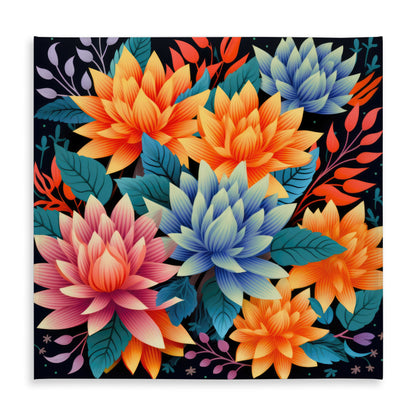 Color bouquet Orange Tablecloth for Indoor Outdoor Decor