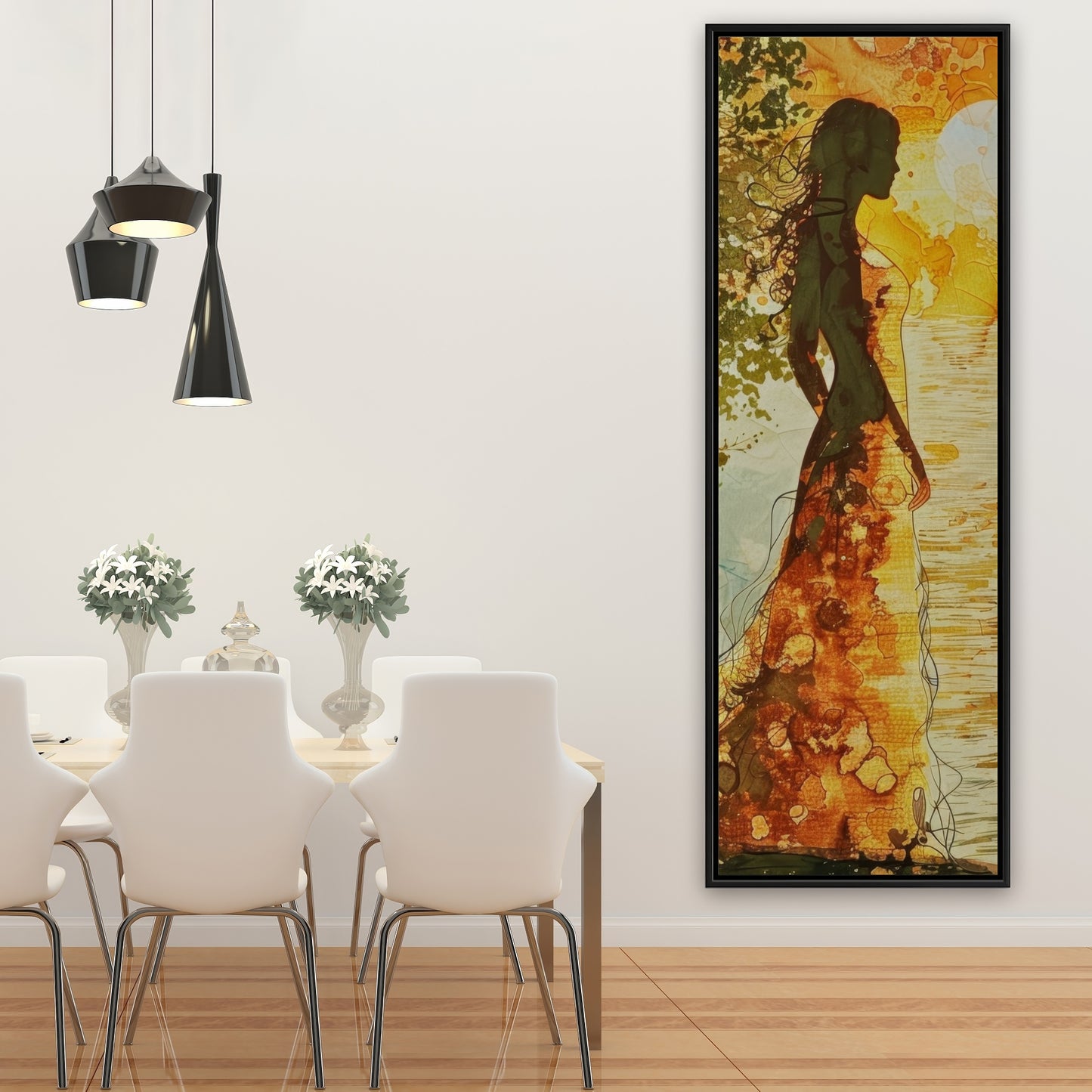 Peaceful sun - 36"x36" Framed canvas