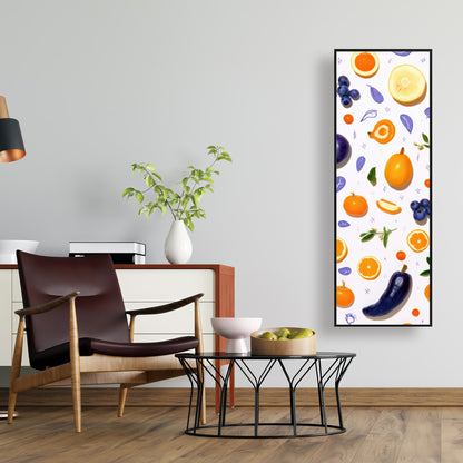 Orange and purple - 36"x36" Framed canvas