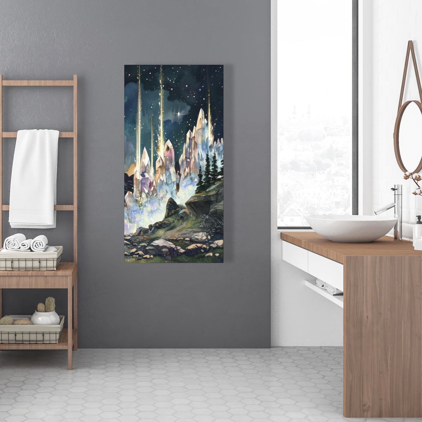 Magical beams - 32"x32" Canvas