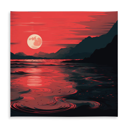 Bloody Tides Black Indoor Outdoor Tablecloth for Home Decor