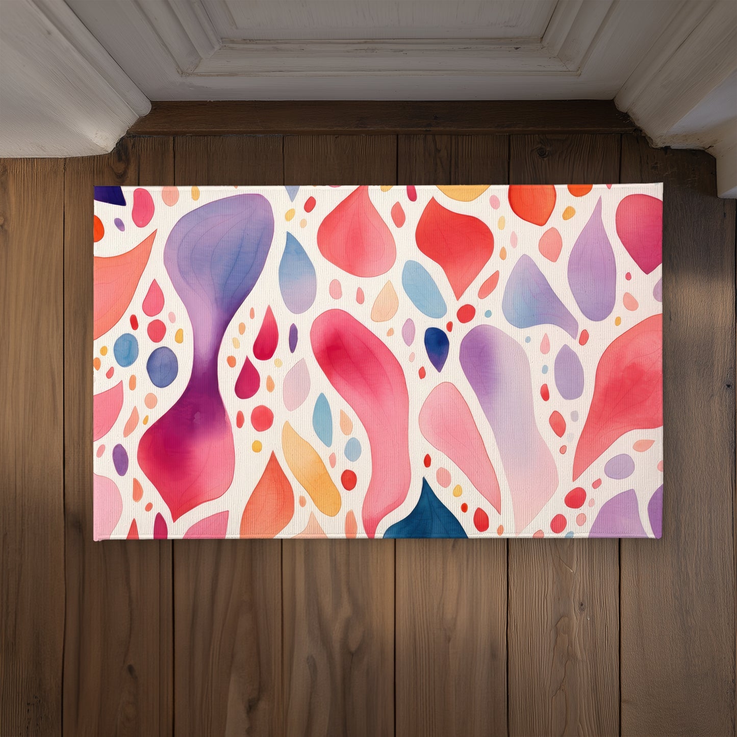 Splotches White Indoor Outdoor Door Mat | Decor Essentials