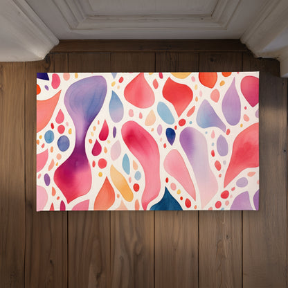 Splotches White Indoor Outdoor Door Mat | Decor Essentials