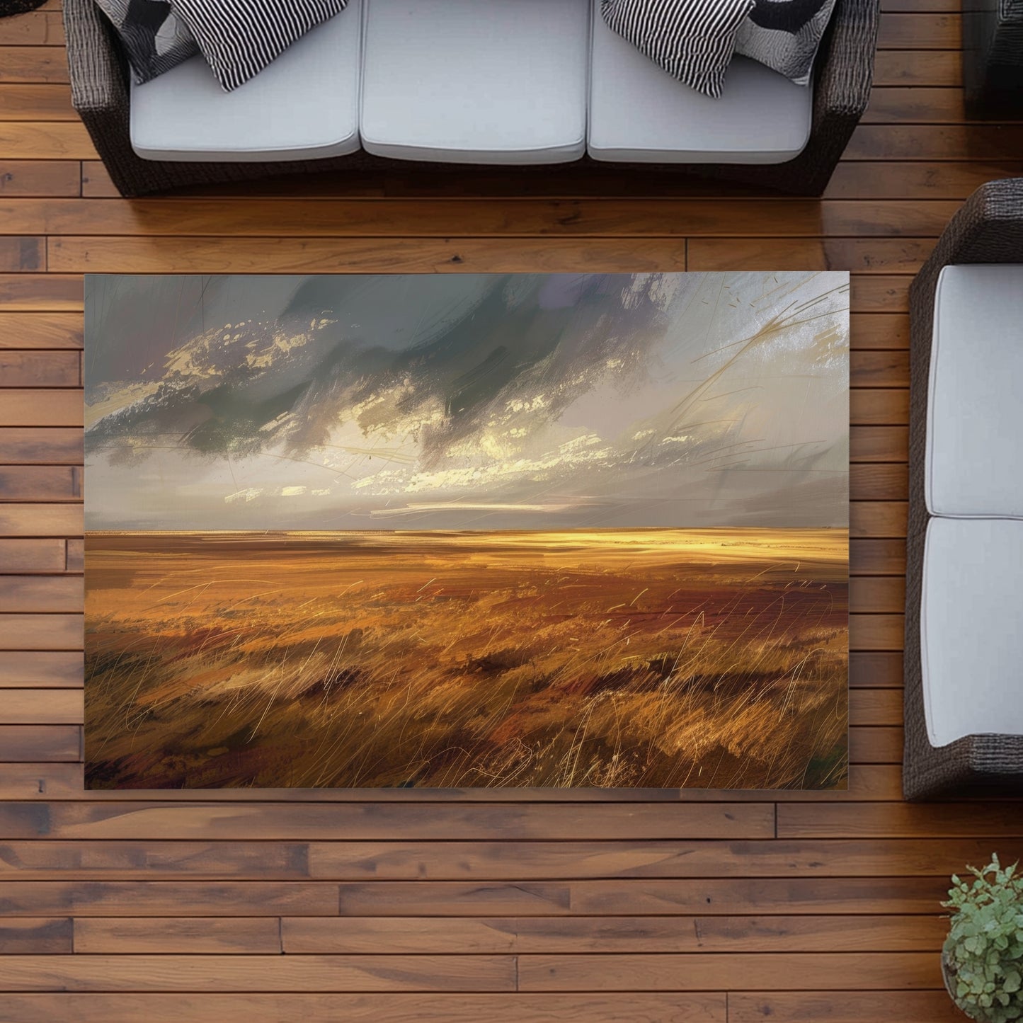 Before the storm - Brown Outdoor Area Rug for Home Decor