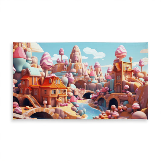 Sweet Kingdom Pink Indoor Outdoor Tablecloth for Home Decor