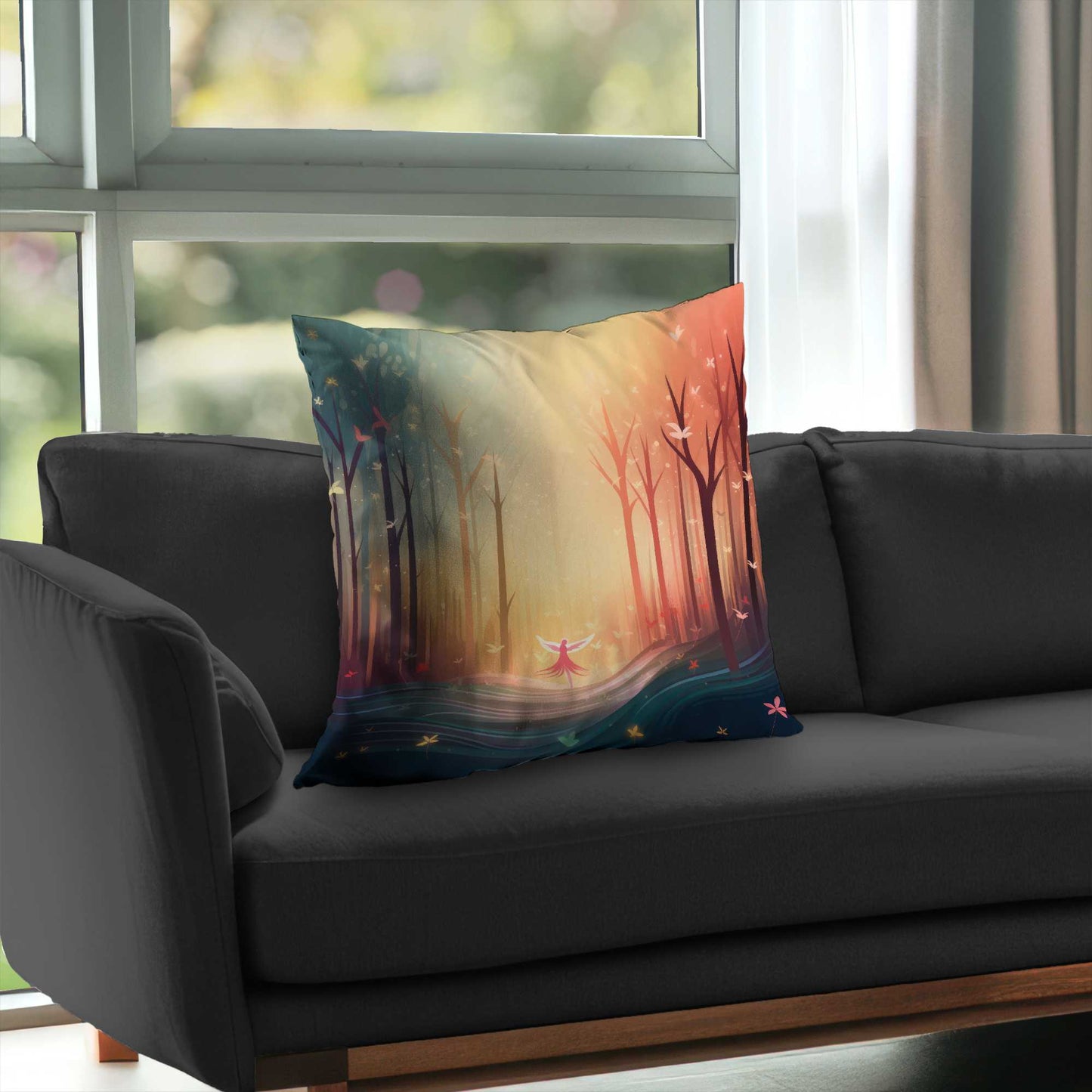 Enchanted Turquoise Poly Twill Throw Pillow - Decor Insert