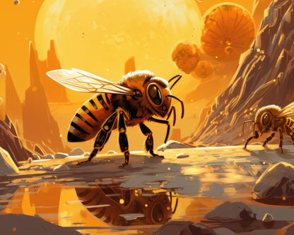 Bee World Polyester Placemat | Stylish Home Decor Accessory