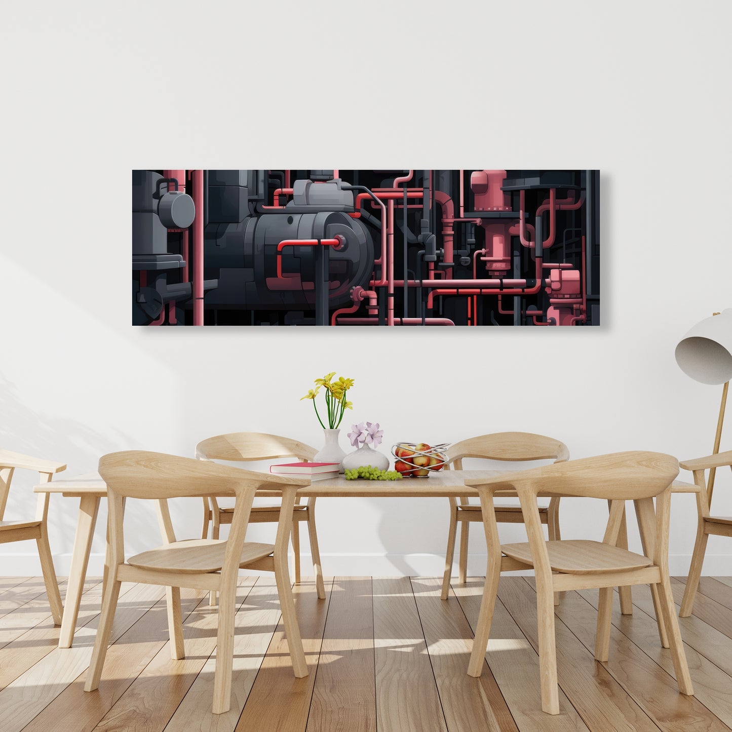 Dark pipes - Gray canvas for stylish home decor accents
