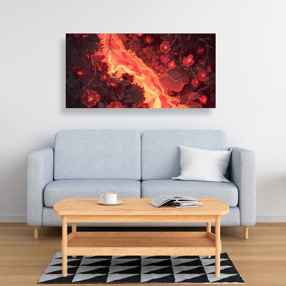 Seering Flowerbed - Black Canvas Decor Art | Stylish Design