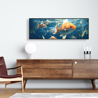 Free Flow - White Framed Canvas for Elegant Home Decor
