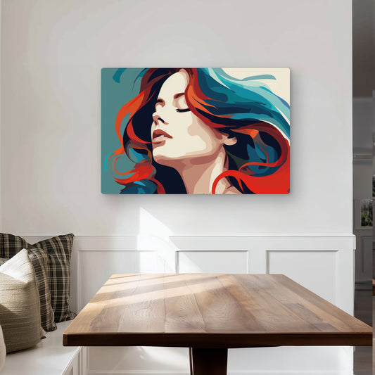 Zen - Turquoise Metal Print for Stylish Home Decor