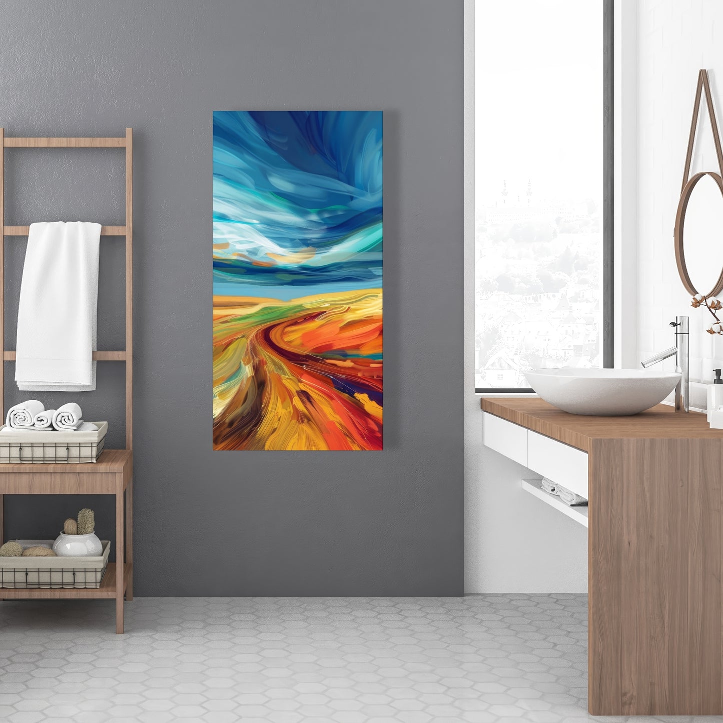 Land flow - 32"x32" Canvas