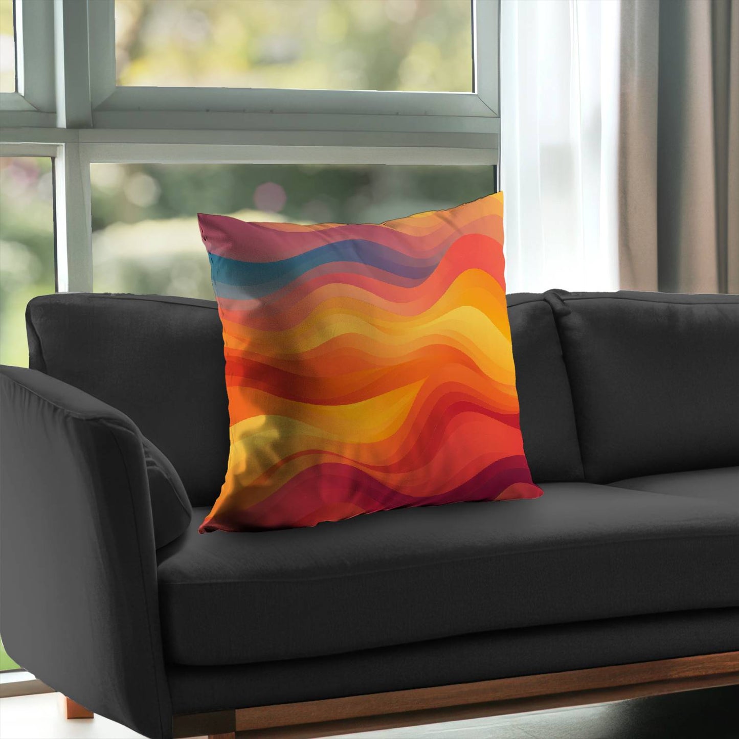 Sunset flow - Throw pillow - Print on demand