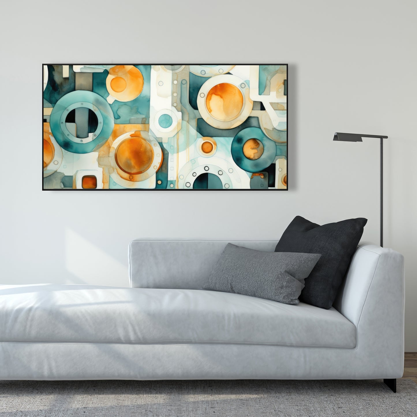 Decomposed porthole - 36"x36" Framed canvas