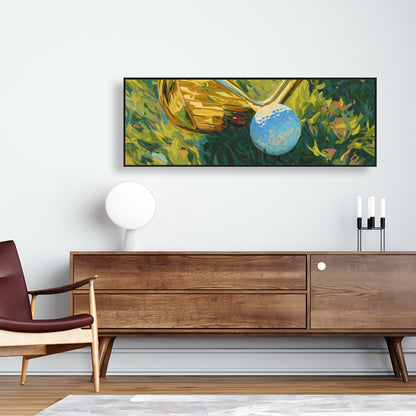 Golden club - 24"x24" Framed canvas