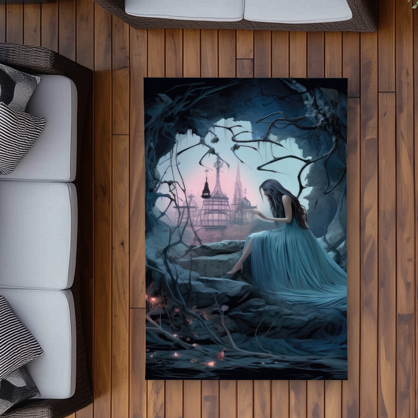 Morose Cave - Pink Outdoor Area Rug for Home Decor
