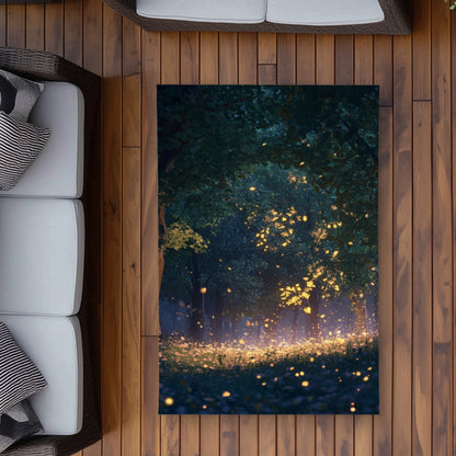 Tapis d'extérieur Glowing Leaves | Accessoire de décoration intérieure élégant
