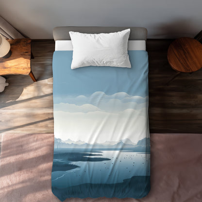 Minimalist Swamp White Duvet Cover | Home Decor Essentials