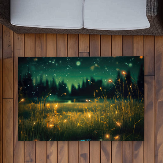 Light in the Dark Yellow Outdoor Area Rug | Home Decor