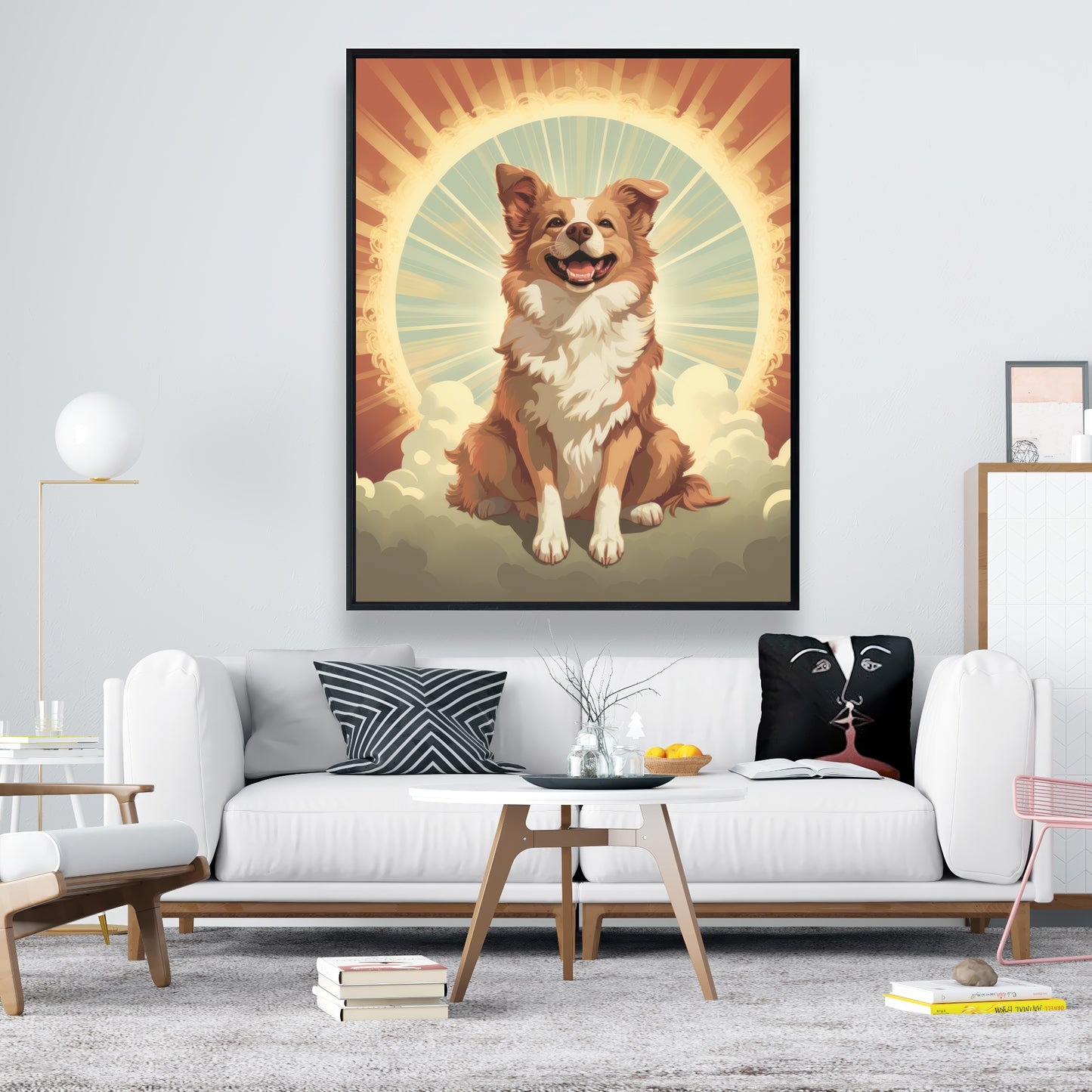 Pats and smiles - 36"x36" Framed canvas
