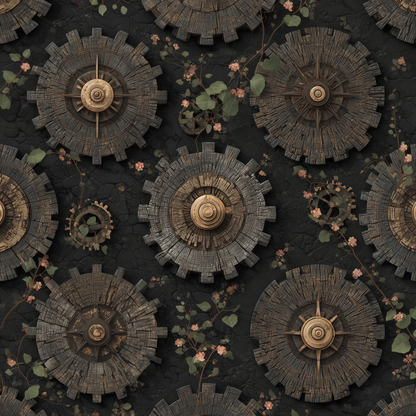 Cog pattern - Shower Curtain