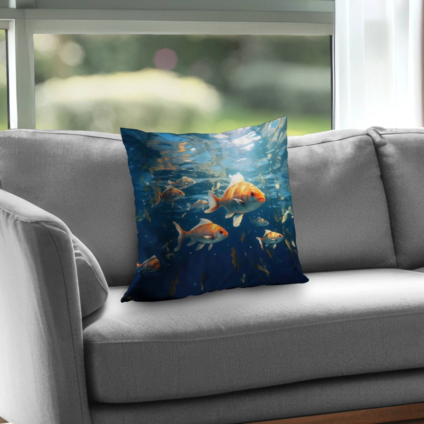 Free flow - Throw pillow - Print on demand