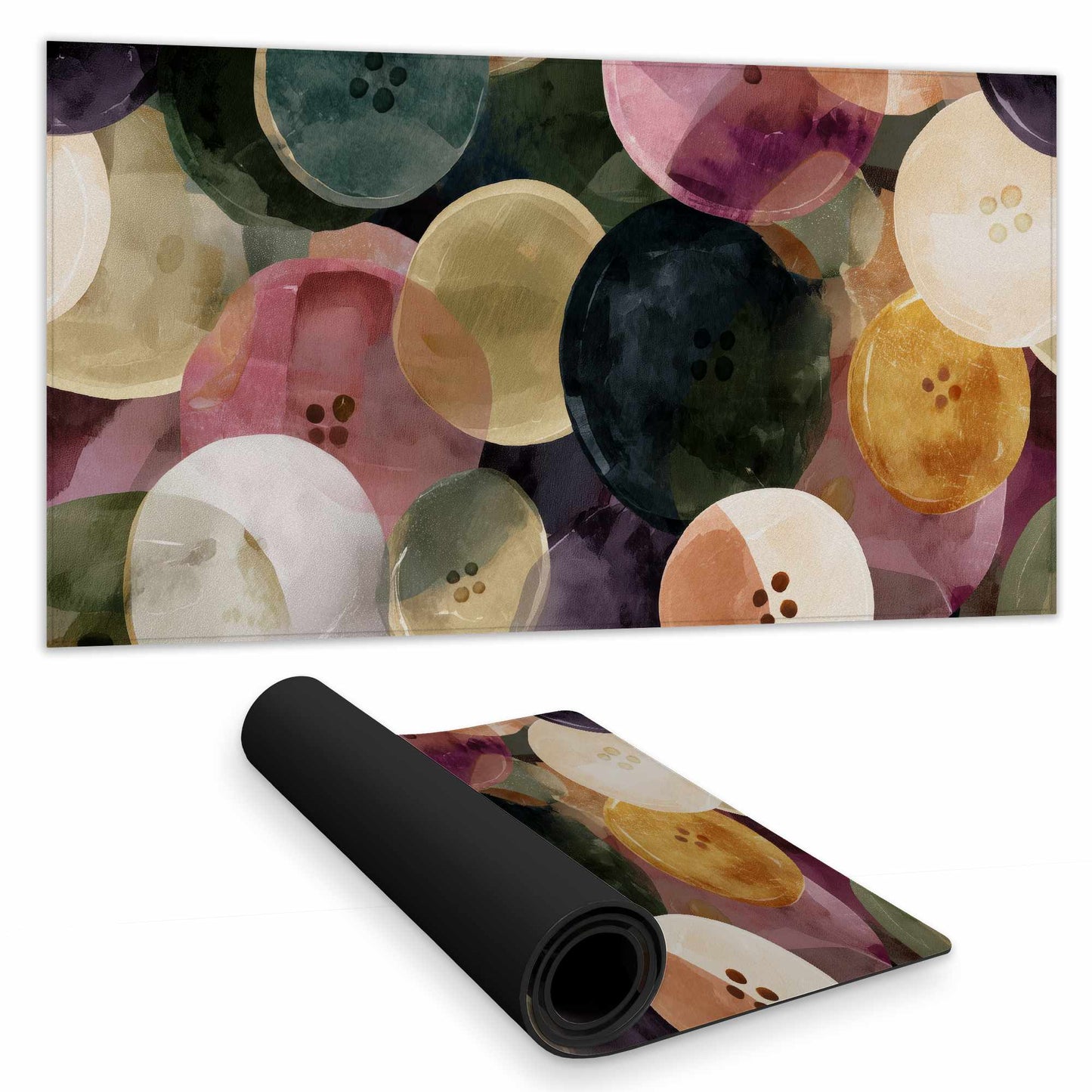 Tapis de souris de bureau Button Dance coloré - Décoration d'intérieur élégante