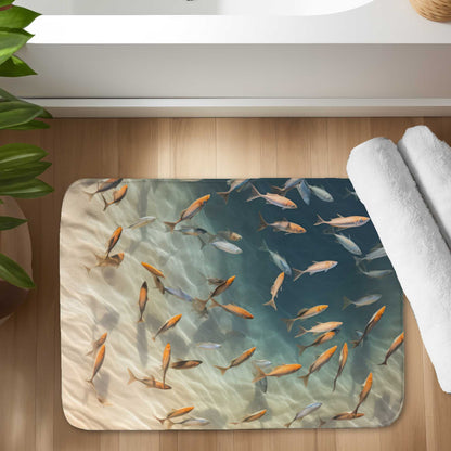 Away from the sand Turquoise Bath Mat for Home Decor