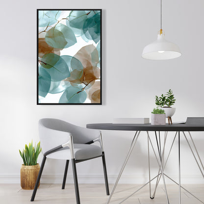 Translucent leaves - 24"x24" Framed canvas
