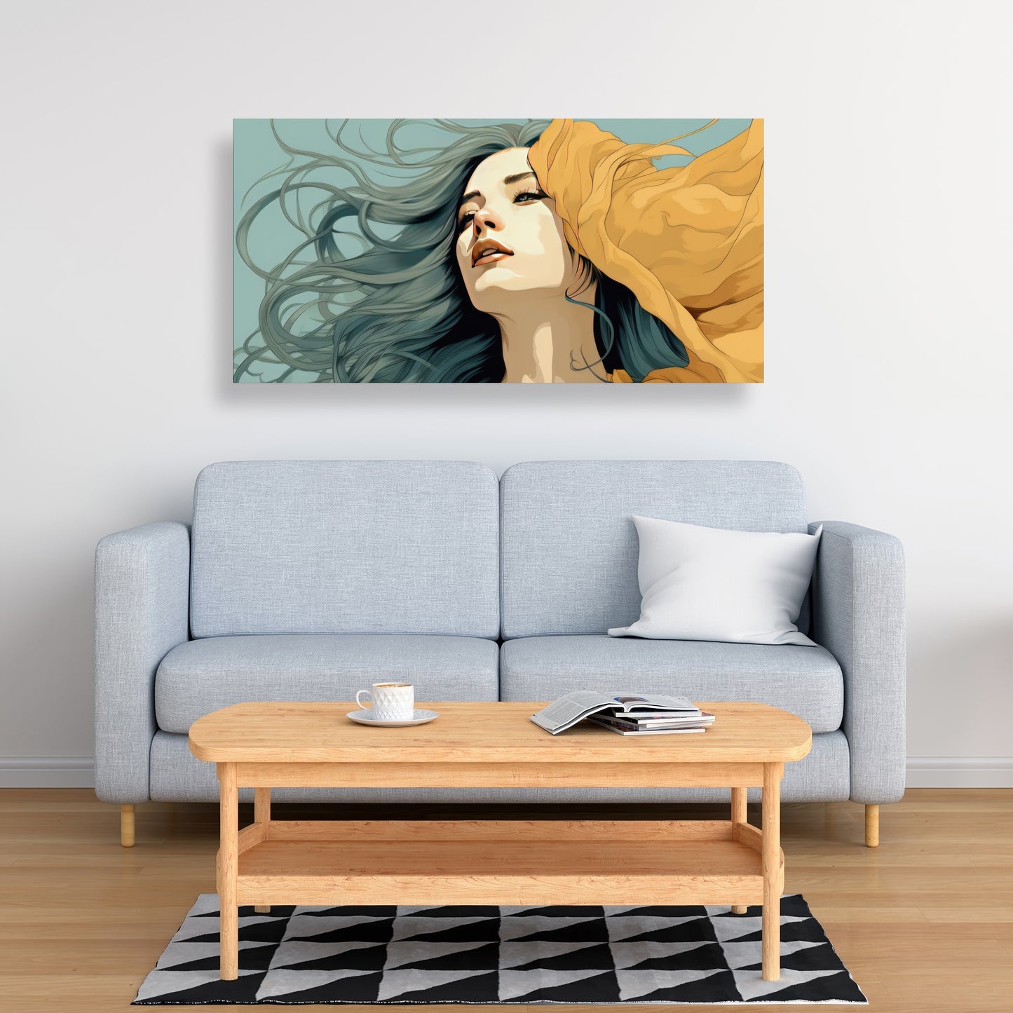 Sensual flow - Beige Canvas Art for Elegant Home Decor