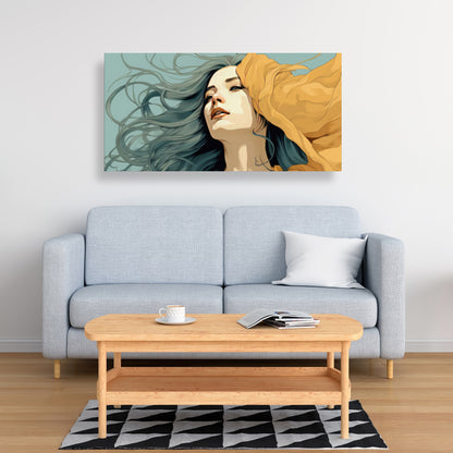 Sensual flow - Beige Canvas Art for Elegant Home Decor