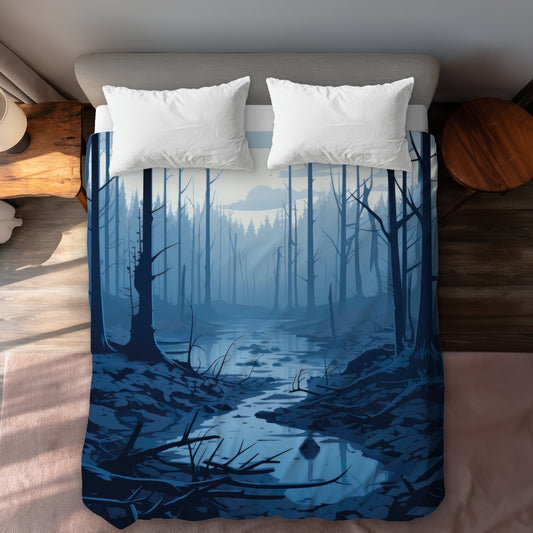 Dead Lands Blue Duvet Cover | Stylish Home Decor Essentials