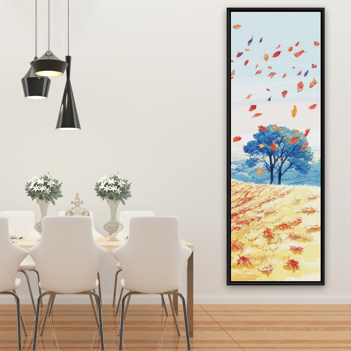 Spring breeze - White Framed Canvas Home Decor Art Piece