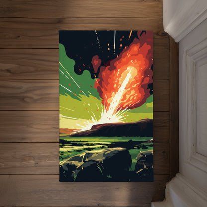 The Crash Black Indoor Outdoor Door Mat | Decor Essentials