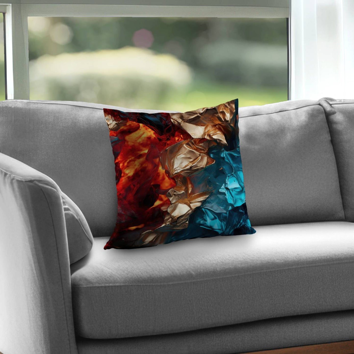 Foiled elements - Throw pillow - Print on demand