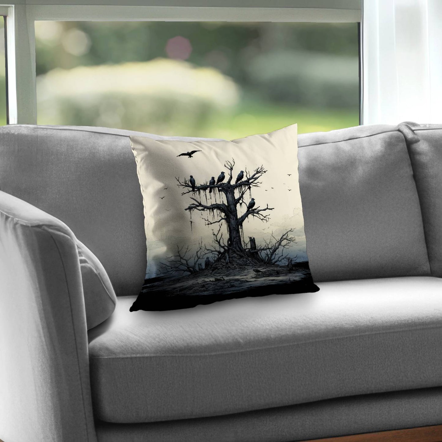 Standing alone - Throw pillow - Print on demand